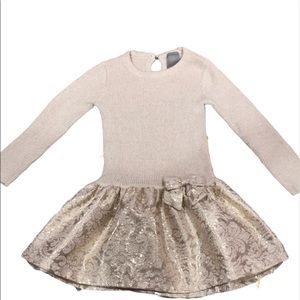 Tahari Cream Dress with sparkly skirt in Size 4